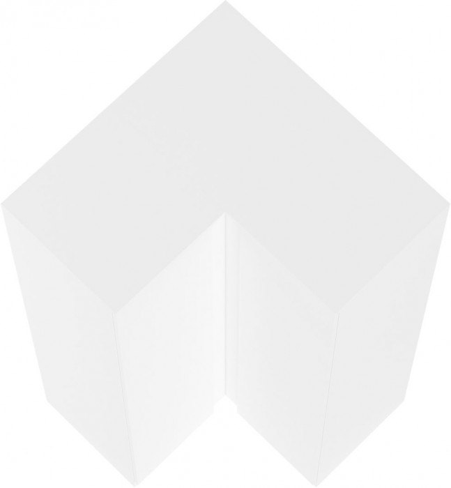 Мори Шкаф угловой МШУ960.1, цвет белый, ШхГхВ 96,4х96,4х209,6 см.