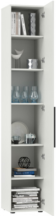 Эйр Гостиная 16.324.01 Шкаф-пенал, цвет белый шагрень, ШхГхВ 40х38,1х219,5 см., универсальная сборка