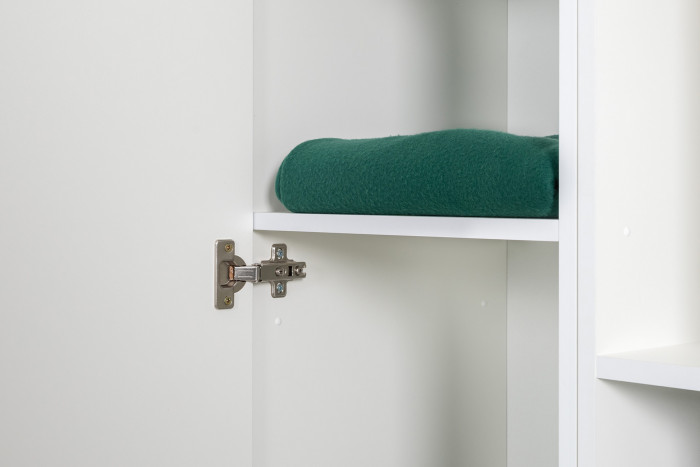 Эйр Гостиная 16.324.01 Шкаф-пенал, цвет белый шагрень, ШхГхВ 40х38,1х219,5 см., универсальная сборка