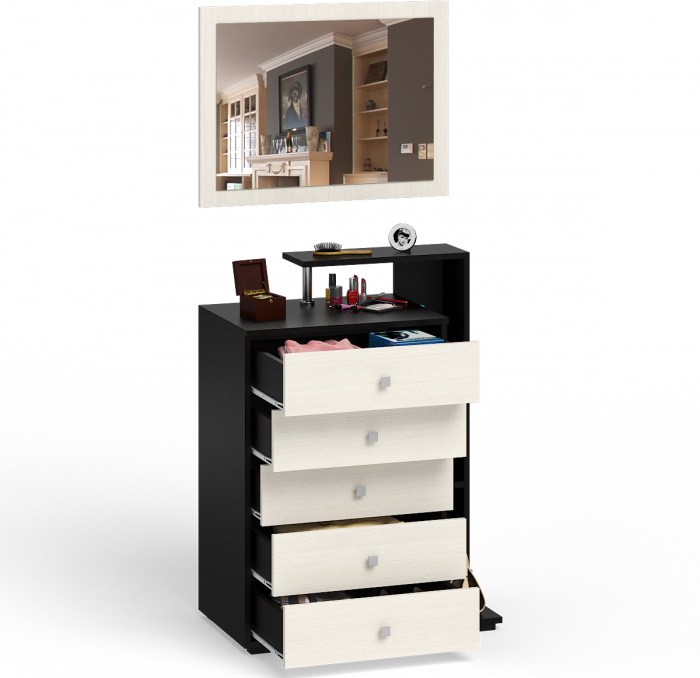 Камелия Комод + Зеркало, венге/дуб лоредо