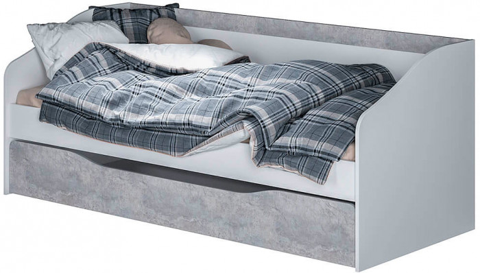 "Паскаль" кровать детская (1932х790х850) белый/цемент светлый