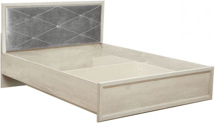 Кровать Сохо 32.26-01 (1400)с под. мех. бетон белый/бетон патина