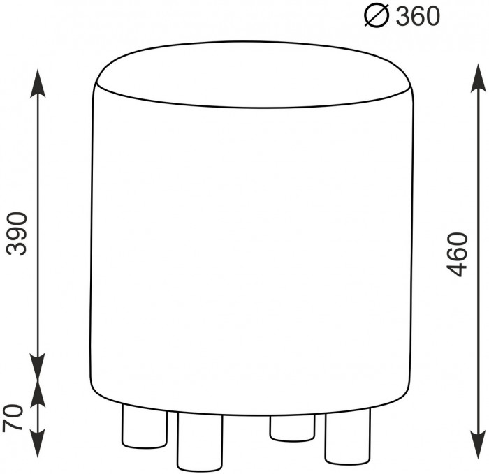 Афина Спальня 4-25901М1к.с. Трюмо + Банкетка 6-5137ТКШтем.серый Марта, цвет кашемир серый/ткань тёмно-серая, ШхГхВ 105х38,6х129 + 36х36х46 см, ун. сб.