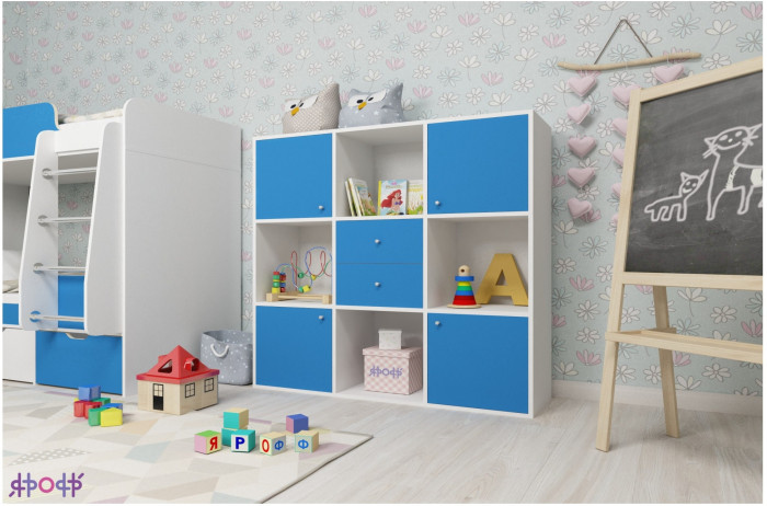 Стеллаж Джери (Ясень Анкор Темный/Ирис)