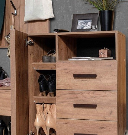 Тумба для обуви высокая Nature 89, дуб табачный