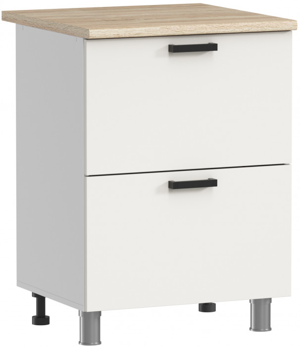 МК Аленушка Н2Я 600 Лаванда Молочный, скоба черный (со столешницей)