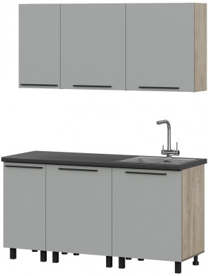 Кухня Этна 1.6 м. Комплект 1, софт грей