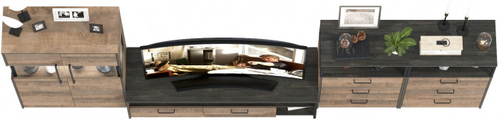 Трувор Гостиная 110, дуб гранж песочный/интра