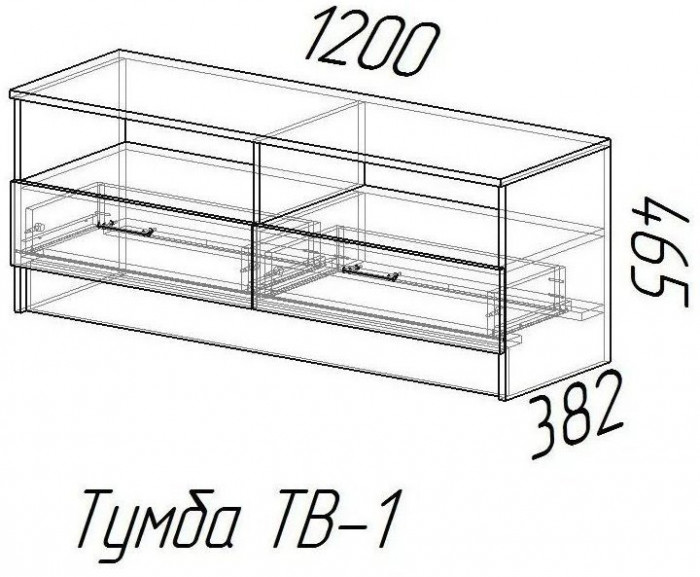 Тумба TV1 Эра (Ясень шимо темный / светлый)