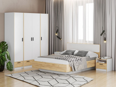 Спальня Оттавия 4 Белый / Дуб золотой