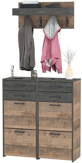 Трувор Прихожая 152, дуб гранж песочный/интра