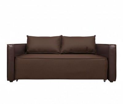 Диван-кровать Барон 120, аккордеон, 120х200, рогожка, коричневый