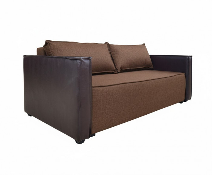 Диван-кровать Барон 120, аккордеон, 120х200, рогожка, коричневый