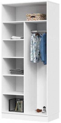 ТУРБО ШК 01 Шкаф 2х створчатый (900х2000х497) корпус белый/шарлиз кашемир/терракота