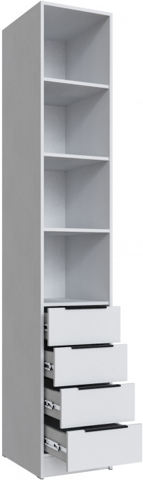 Шкаф Мадрид, композиция 8, Белый/Графит серый
