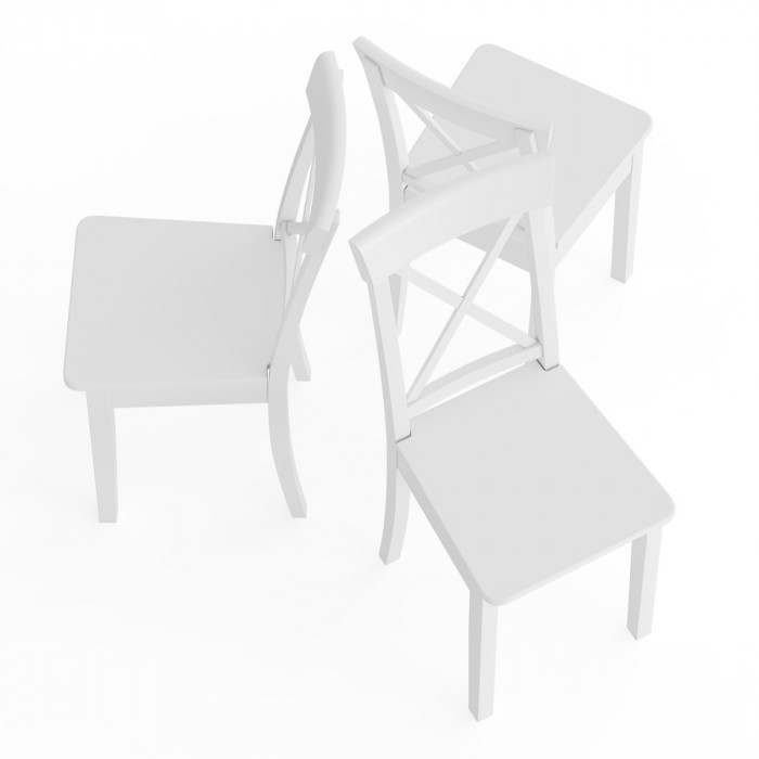 Три стула Мебель--24 Гольф-14 разборных, белый