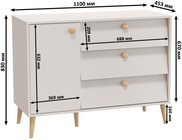 Афина Спальня Кровать 1600 + Комод + Тумба, кашемир серый