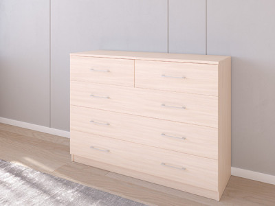 Комод 04/23 120х40х90 Дуб молочный/Дуб молочный