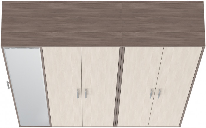 Прихожая Домино-мини + Шкаф для одежды Домино, бодега тёмный/бодега светлый