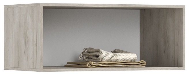 Антресоль к шкафу Ирис (900), Крафт серый/Кашемир