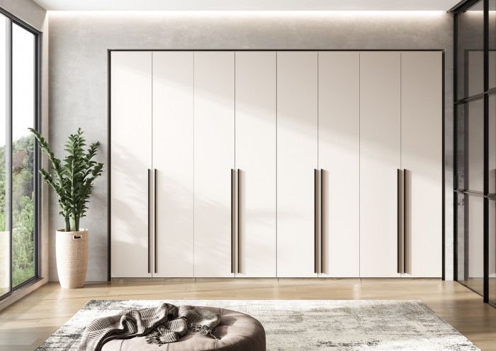 Гардеробная Ларго Вариант №2, Крафт серый/Кашемир