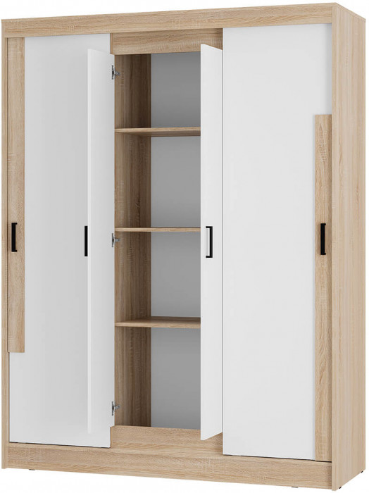 Шкаф-купе "Смарт" ШКК-06 Дуб сонома/белый