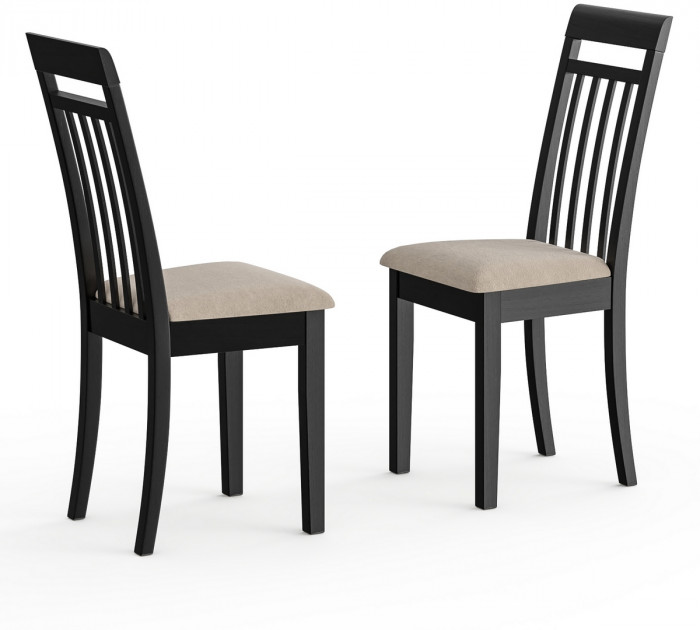 Два стула Мебель--24 Гольф-11 разборных, цвет венге, обивка ткань велюр капучино 25, ШхГхВ 40х40х100 см., от пола до верха сиденья 47 см.