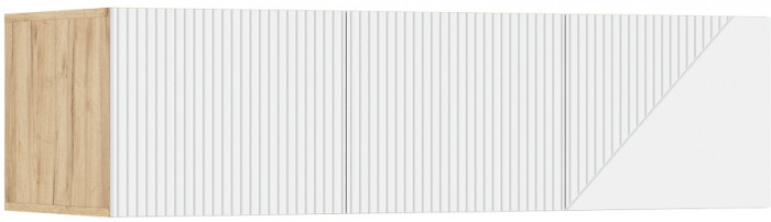 Антресоль к шкафу Ирис (1350), Крафт золотой/Браш вайт