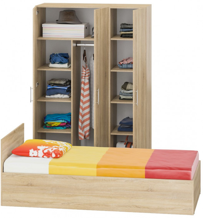 Спальня Стандарт 1-0900, дуб сонома