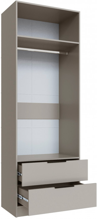 Шкаф Мадрид (0,8) с 2 ящ. с зеркалом, Кашемир