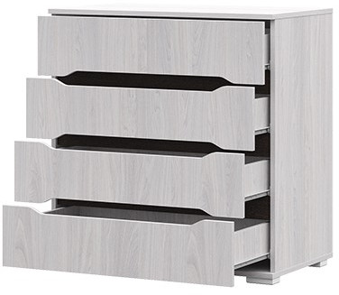 ВАЛЕНСИЯ КМ 011 комод 4 ящика (0,8х0,83х0,45) дуб анкор