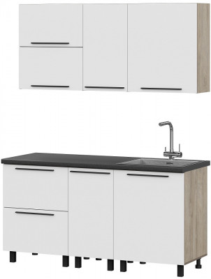 Кухня Этна 1.6 м. Комплект 2, софт вайт