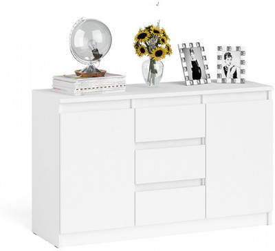 Мори Комод МК1200.3, цвет белый, ШхГхВ 120,4х41х73 см.