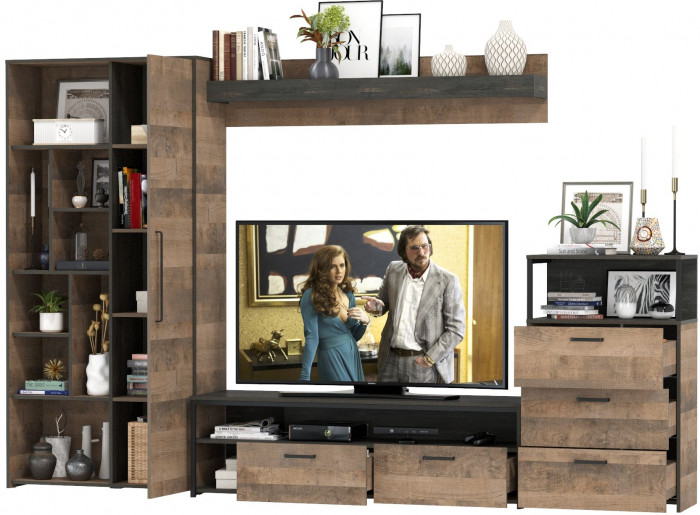 Трувор Гостиная 089, дуб гранж песочный/интра