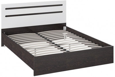 Фьюжн ТД-260.01.03 Кровать (Белый глянец, Венге Линум)