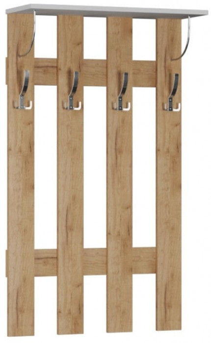 Ямайка вешалка ЯПВ-1 дуб крафт золотой/белый