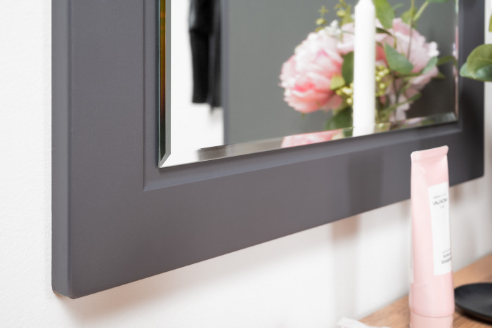 Остин 13.257 Тумба + 17.03 Зеркало, цвет серый графит/дуб крафт золотой, ШхГхВ 80х41,9х210 см.