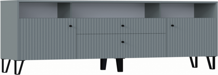 Оливия Тумба ТВ (Шарли мокко, Глиняный серый)