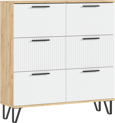 Обувница Флэш, Браш вайт/Крафт