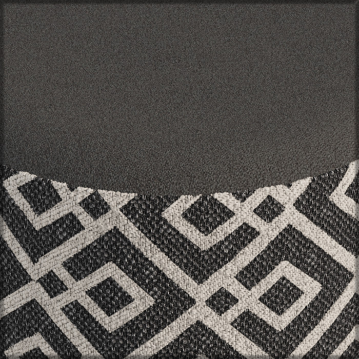 Банкетка 6-5132ТКчёр Юна, цвет ткань чёрная с рисунком, ШхГхВ 33х33х45 см.(круглая банкетка на трёх ножках), цвет ножек: тик