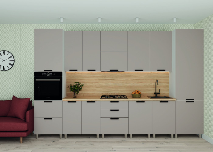 МК Аленушка Н 400 Лаванда Кашемир, скоба черный (со столешницей)