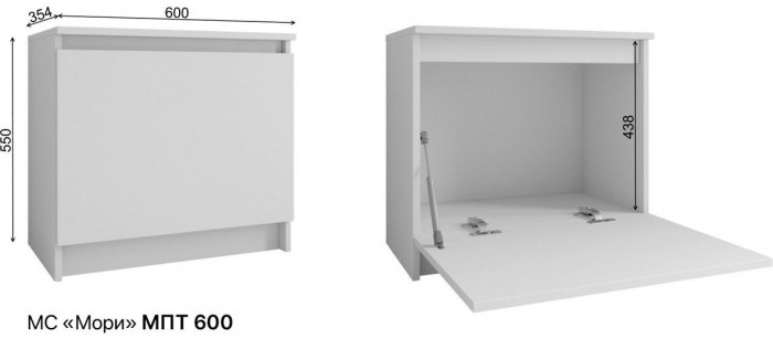 Модульная прихожая Мори, графит