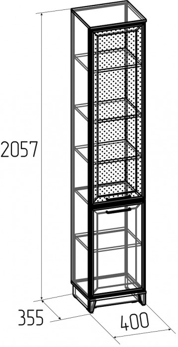 Шкаф книжный Аурелио 10, белый
