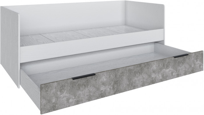 Кровать Мадрид (0,9) универсальная, Белый/Ателье светлое