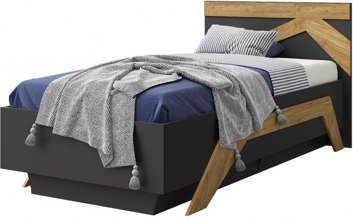 Модульная подростковая комната "Скандинавия" - Антрацит/Дуб наварра