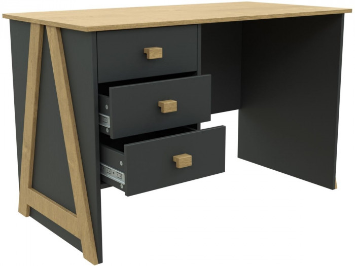 Модульная подростковая комната "Скандинавия" - Антрацит/Дуб наварра