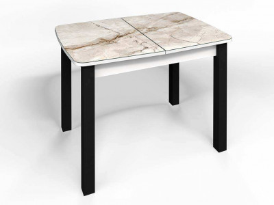 Стол СМ-4 Флорида ноги окрас квадратный белый/черный