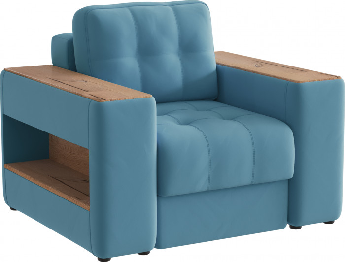 Кресло Доро, Светло-голубой/Дуб канадский