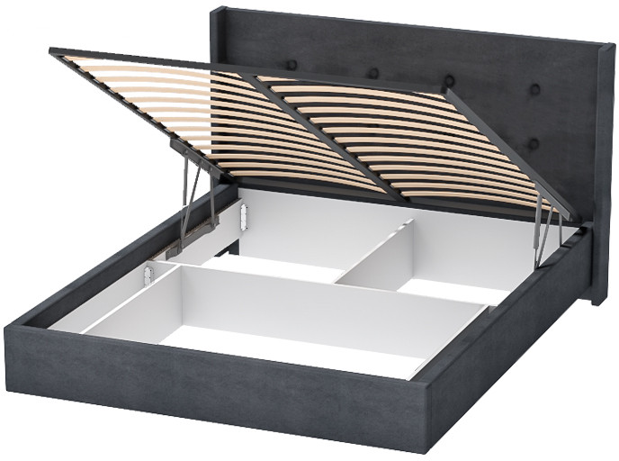 Модульная Спальня Шарм, набор 8, Антрацит/Дуб крафт золотой