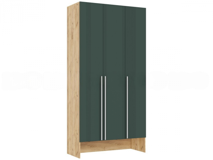 Луна Шкаф 3-х ств. браш мени грин/дуб крафт